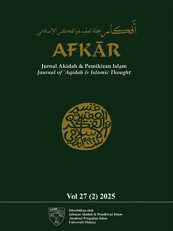 					View Vol. 27 No. 2 (2025): Afkar: Jurnal Akidah & Pemikiran Islam
				